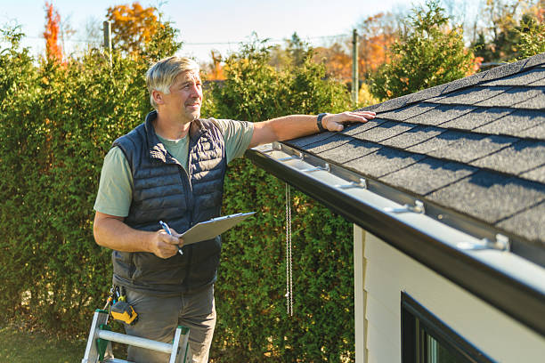 Professional Roof Inspection technician working in North Franklin, CT